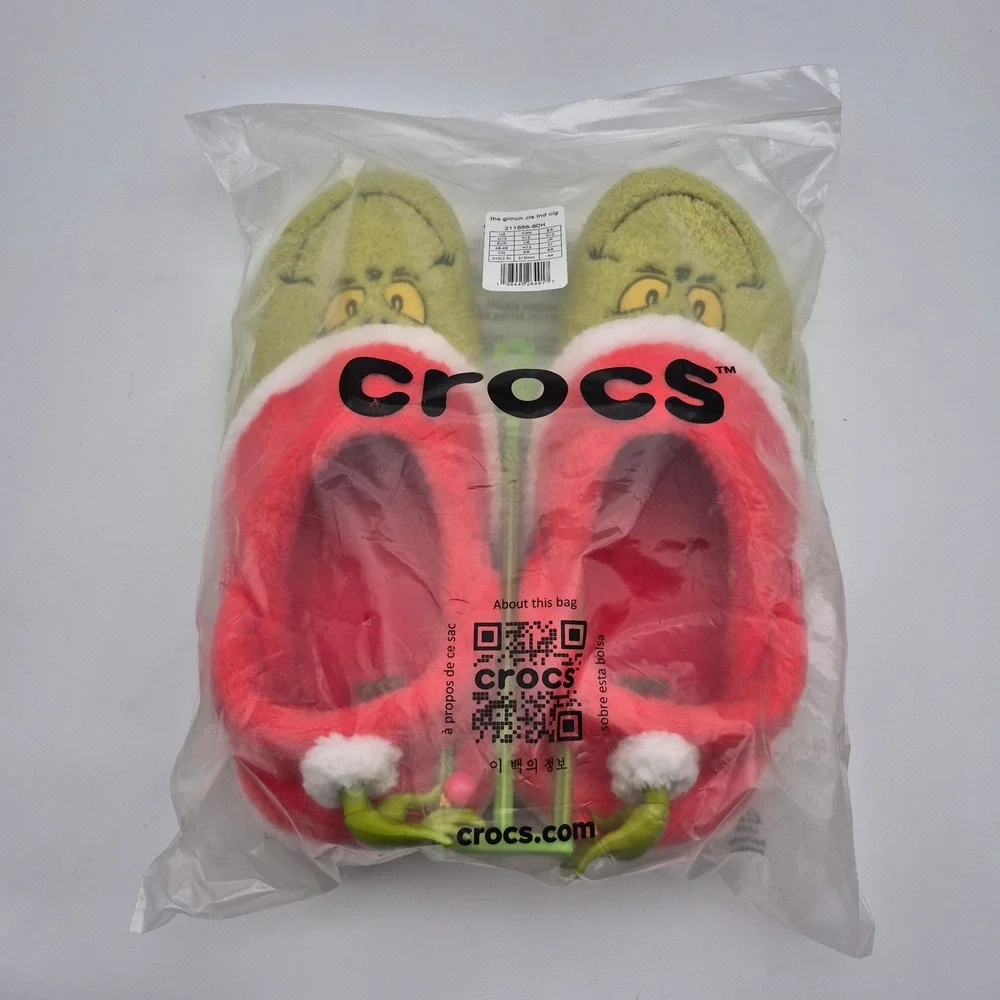 Crocs The Grinch Classic Lined Clogs Men's Size 13 Shoes Unisex Casual Green